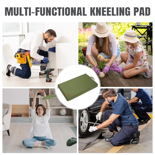 HappyPicnic Extra Thick Kneeling Pad, 1 Pack, Green, 17.5 x 11 x 2in - color: Green