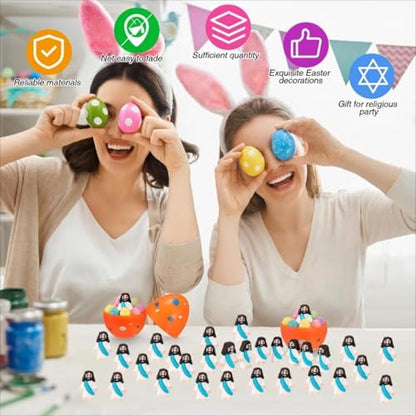 Bememo 25Pcs Mini Jesus Figure for Religious Favor,Cyan Blue - color: Cyan Blue