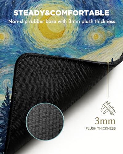 Mouse Pad, Desk Mat, 31.5x11.8in Large Mousepad, Starry Forest - color: Starry Forest