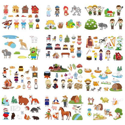 Windkream 12 Set Felt Story Pieces Flannel Board Preschool,Nursery Tales - style: Nursery Tales