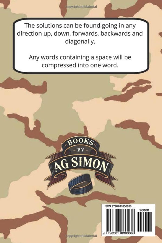 Army Word Search Puzzle Book: Word Searches with Large Print about the Army, Equipment, Military Ranks, Wars and More | 6x9 inches, 110 Pages | 50+ ... Gift for Vacations, Holidays, and Free Times