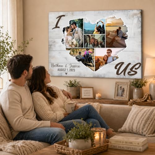 KiKiLuna Personalized I Love Us Couples Picture Frame, Family Picture Frame - color: Style14