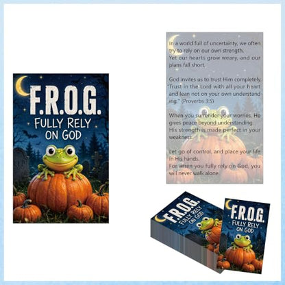 Gospel Tracts for Evangelism, Christian Bookmarks for Church Outreach - color: Fully Rely on God
