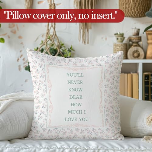 Vintage Floral Girl Nursery Throw Pillow Covers, Baby Girl Nursery Decor, Flower Decorative Pillowcases Cushion Cases for Baby Little Girls Room Bedroom Decor, 18x18 Pillow Covers - color: Pink