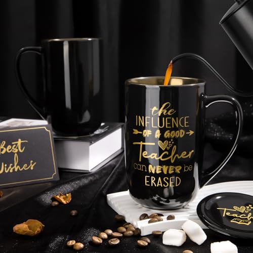 Teacher Gifts, Teacher Appreciation Gift Set 18oz Coffee Mug - color: Teacher-Black