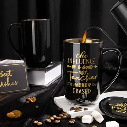 Teacher Gifts, Teacher Appreciation Gift Set 18oz Coffee Mug - color: Teacher-Black