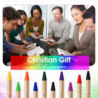 Marspark 100 Pcs Christian Pens Gift Bulk Bible Verse Retractable, Colorful - color: Colorful