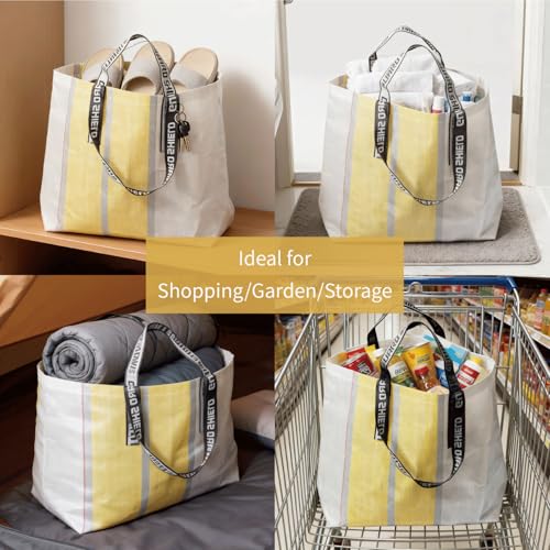 GUARD SHIELD Reusable Grocery Bags, Extra Large Shopping Tote with Handles, Heavy Duty for Moving, Laundry and Storage - style: Tote