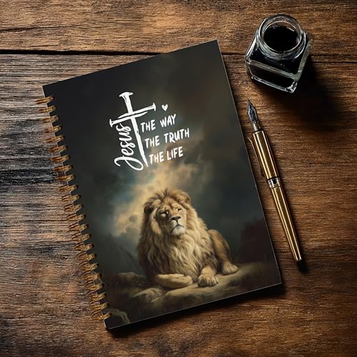 Christian Notebook Journal - Trust in the Lord with All Your Heart Christian Gifts for Women, Inspirational Bible Journal Notebooks for Note Taking, Bible Study, Prayer & Church Notes, A5 Spiral Notebook (Jesus-Grey) - color: Jesus-Grey