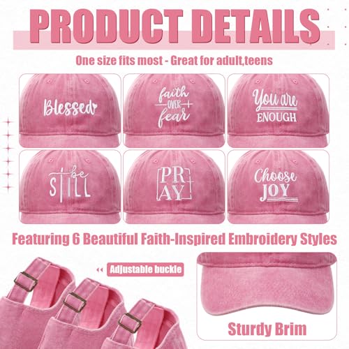 6/12 Pack Christian Hats Bulk for Men Women - style: Style 4