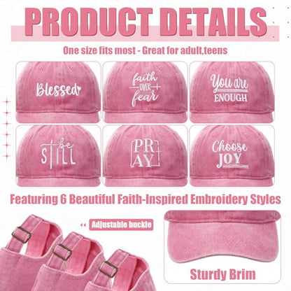6/12 Pack Christian Hats Bulk for Men Women - style: Style 4