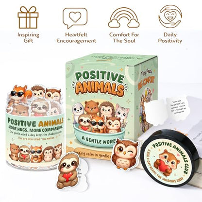 Positive Animals Jar, 60 Pcs Animal Affirmation Cards - color: Animals