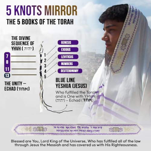 Holy Land Market Messianic Christian Shawl/Tallit - The Messiah Tallit (72 x 22 Inches) - color: Purple