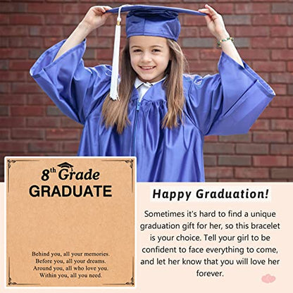 UPROMI To My Daughter/Granddaughter/Niece Bracelet Gifts for Girls - style: 8th Grade Graduate