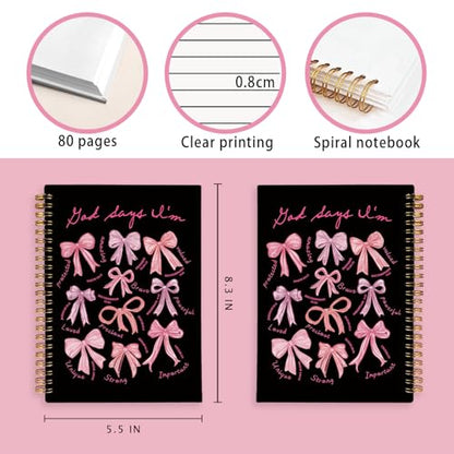 LIANGW God Says You Are Christian Bible Notebook Journal Gifts for Women - color: God Says I'm - Black