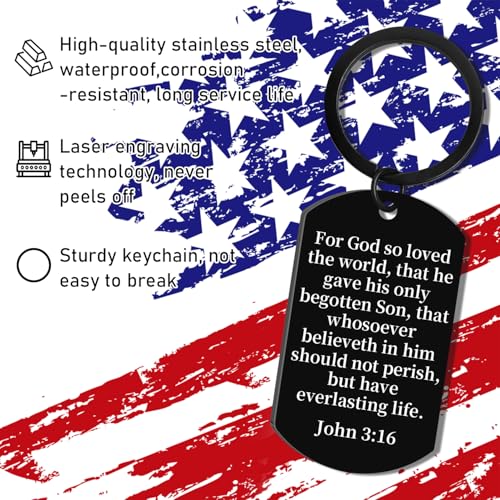 AXEN Christian Gifts for Men, Religious Keychain with Bible Verse Scripture for Dad, Son, Brother, Boyfriend - color: Style 4