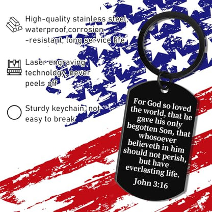 AXEN Christian Gifts for Men, Religious Keychain with Bible Verse Scripture for Dad, Son, Brother, Boyfriend - color: Style 4