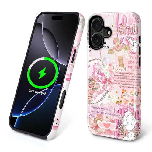 Magnetic Case for iPhone 16, Compatible with Magsafe PC Hard Shell & Silicone Inner Bumper Anti-Scratch Full-Body Cover Shockproof Slim Design Retro Newspaper Collage Religious Jesus - color: Retro Newspaper Collage Religious Jesus, size: iPhone 16