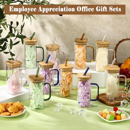 10 Pcs Employee Appreciation Glass Cup 13.5oz Teacher Gift - style: Thanks Style