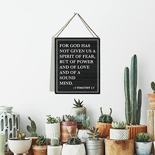 KongMoTree For God has not given us the spirit of fear 2 Timothy 1:7 Bible Verse Wall Art Scripture Sign Wall Christian Gifts Baptism Gift, Bible Verse Sign, 8x10 Inch(GMS617) - color: Timothy 1:7
