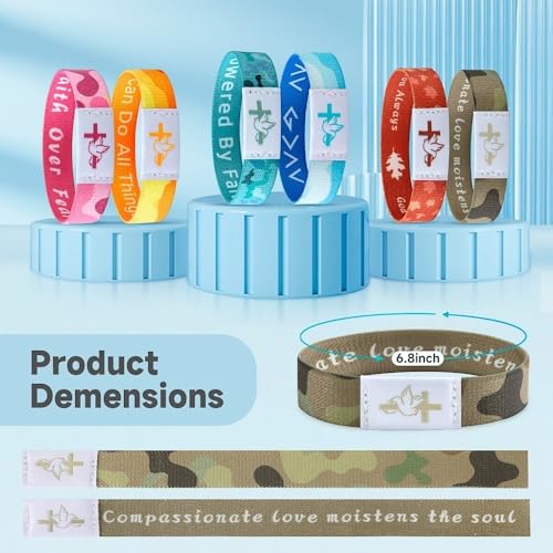 Bible Verse Bracelets for Women - Personalized Scripture Bracelets with Daily Bible Verses - Perfect Christmas, Thanksgiving, New Year ，Birthday Gifts NFC,Wristbands (Bibles deep Blue) - color: Bibles Deep Blue