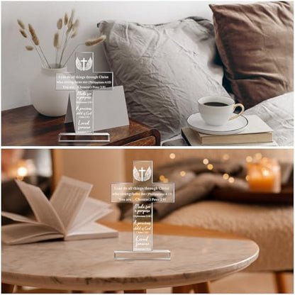 Chunful Christian Religious Gifts Acrylic Cross Decor, Pastor Style - style: Pastor Style
