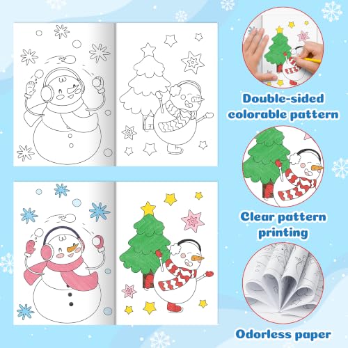 ANGOLIO Winter Snowman Coloring Books for Kids - 24 PCS Winter Party Favors - style: Art Deco