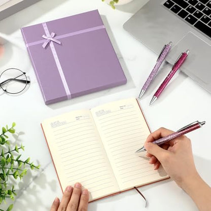 Affrolling 5 Pcs Christian Gifts for Women Church Religious Gifts A6 Bible Leather Notebook Pens with Box Prayer Journal for Men Bible Study Pastor's Wife Godmother Father(Purple) - color: Purple