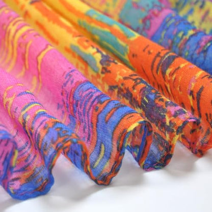 Jersey Knit Infinity Scarf Colorful Head Wrap for Travel - color: Color-b06