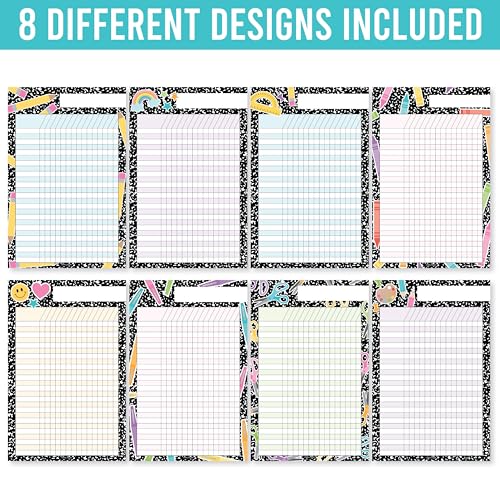 Attendance Chart for Classroom -8pc Laminated Chore & Reward Chart for Kids - color: Composition Notebook