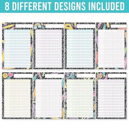 Attendance Chart for Classroom -8pc Laminated Chore & Reward Chart for Kids - color: Composition Notebook