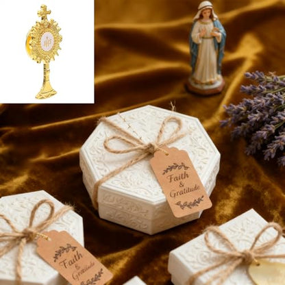 12Pcs Alloy Catholic Holy Light Brooches Used For The First Communion Lightweight Religious Clothing Pins Suitable for Meaningful Souvenirs For Both Men And Women