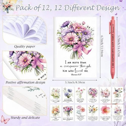 Mooliwe 24 Pcs Affirmation Notebooks Pens Bulk Gifts, Gratitude,Bible - style: Bible