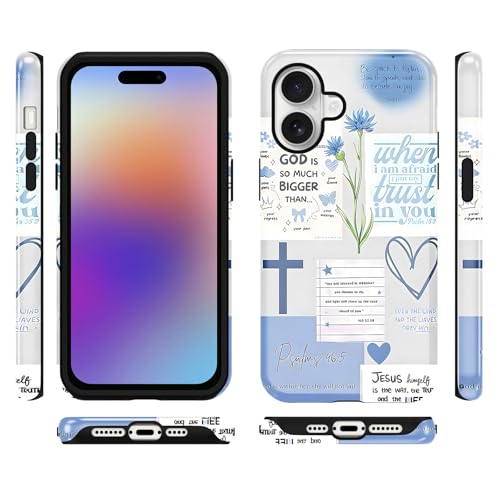 Cute Blue Jesus Christian Phone Case for iPhone 17 6.3'' - color: Blue, size: iPhone 17