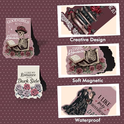 Dark Romance Magnetic Bookmarks, Gothic Book Marks for Women Readers - style: Dark Romance