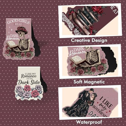 Dark Romance Magnetic Bookmarks, Gothic Book Marks for Women Readers - style: Dark Romance