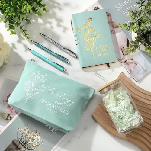 Funnymoom 6 Pcs Pastor Gift Set Tumbler Journal Pens Green - color: Green, size: Be Still