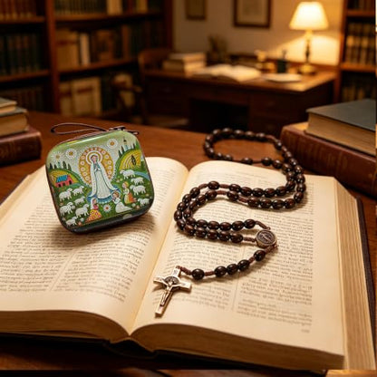 Catholic Rosary Beads, Rosarios Cross Pendant Decorative Prayer Box - color: Style-5