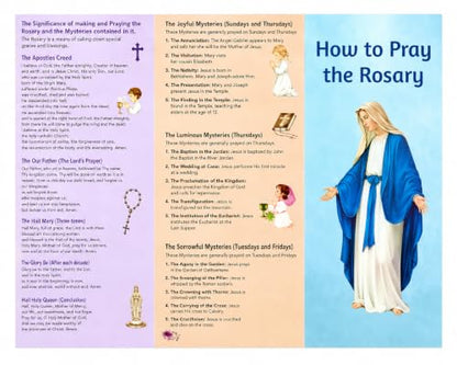 How to Pray the Rosary Guide Pamphlet Bulk Pack Set of 10 Made in USA