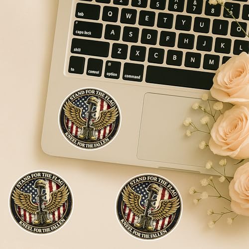 4 Pcs Patriotic Military Stickers - Stand for the Flag Kneel for the Cross - color: Patriotic Sticker