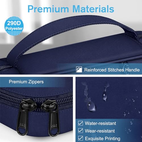 FINPAC Bible Cover, Carrying Book Case Bible Bag with Handle - color: Navy