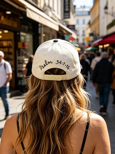 Waldeal Christian Hat - I Sought The Lord and He Heard and He Answered Trucker Hat, Religious Gifts for Men Women - color: Black