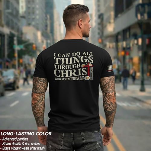 Faith Over Fear Shirt Men, Christian Shirts for Men - color: Ds07-black, size: X-Large