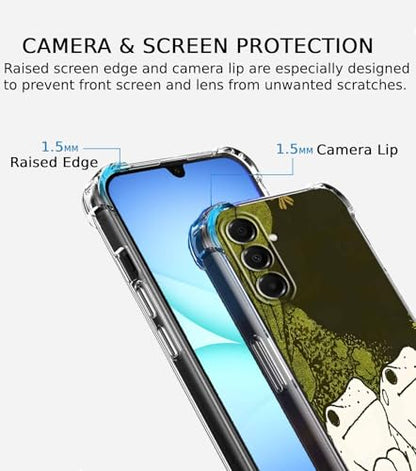 Cute Frogs Case for Samsung Galaxy A17,Aesthetic Animal Pattern,Cool Soft TPU Bumper Case,SA17 - color: Frogs, size: Samsung Galaxy A17