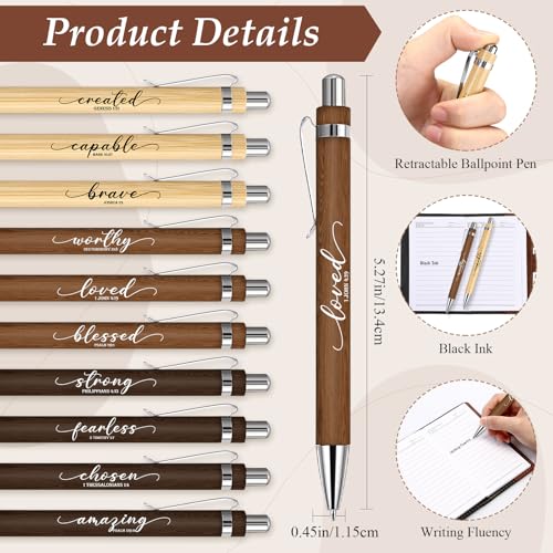 Spakon 40 Pcs Christian Gifts Bulk Prayer Journal with Pens, 3 Colors - color: Dark Brown, Lightbrown, Black
