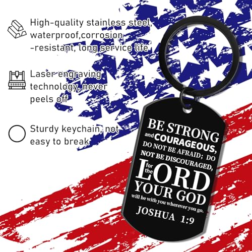 AXEN Christian Gifts for Men, Religious Keychain with Bible Verse Scripture for Dad, Son, Brother, Boyfriend - color: Style 1