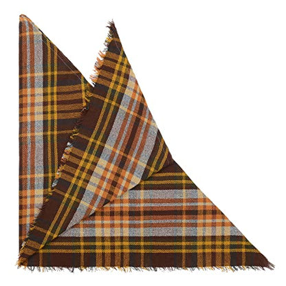 American Trends Scarfs for Women Winter Triangle Scarf Classic Plaid Warm Scarf Soft Scarves Knitted Wrap Shawl - color: Triangle Coffee & Brown