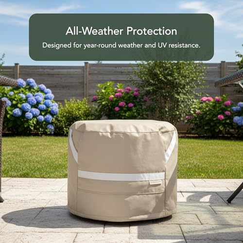 Covermates Prestige Round Dining Table Cover, 48D x 25H Clay - color: Prestige Clay Heavy Duty Fade Resistant Polyester, size: 48DIAMETER x 25H