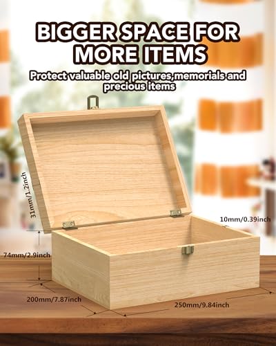 EXISTING Wooden Memory Keepsake Box, Floral Heart Engraved Keepsake Boxes - color: Yellow
