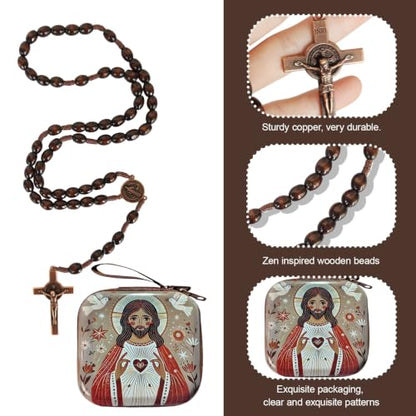 Catholic Rosary Beads, Rosarios Cross Pendant Decorative Prayer Box - color: Style-7